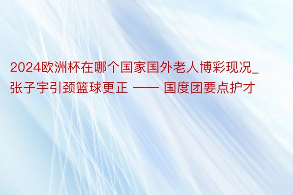 2024欧洲杯在哪个国家国外老人博彩现况_张子宇引颈篮球更正 —— 国度团要点护才